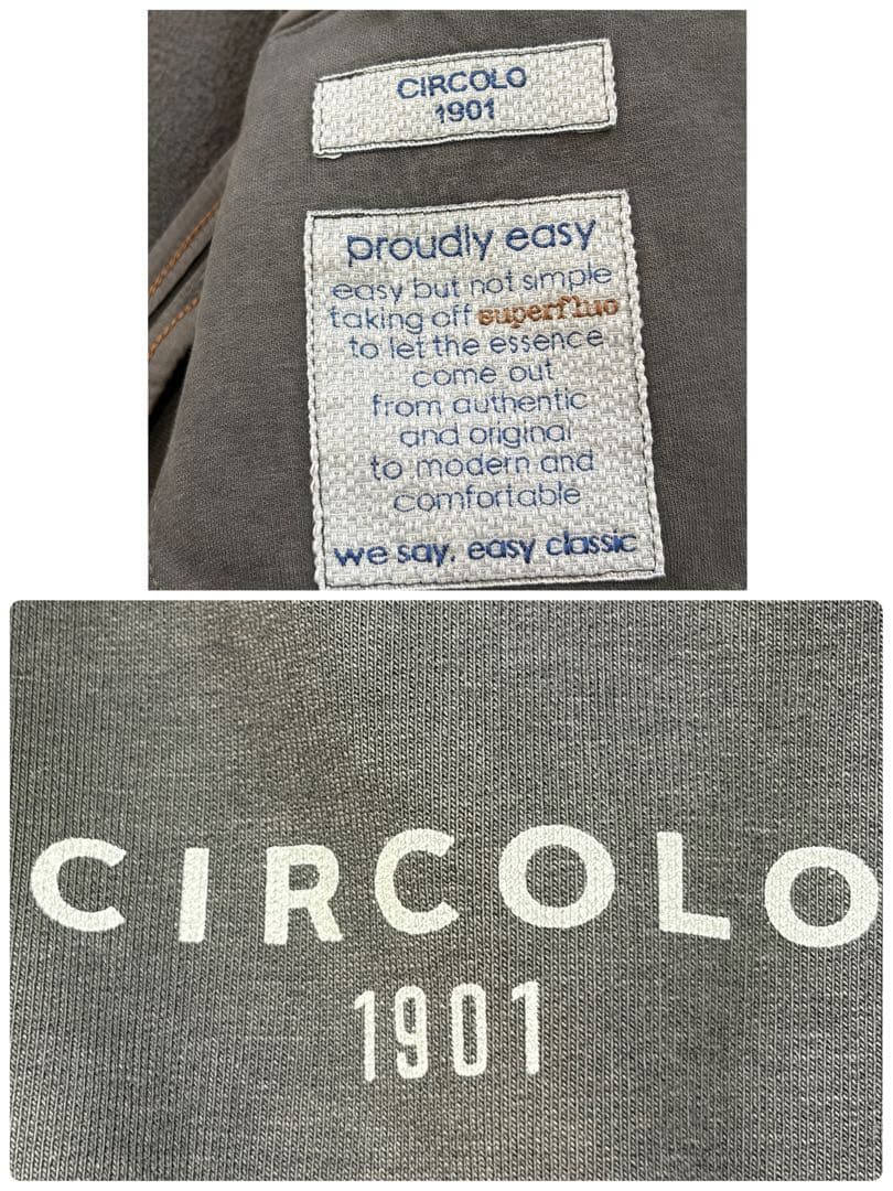 CIRCOLO1901 スウェット生地 パイピング テーラードジャケット48 L