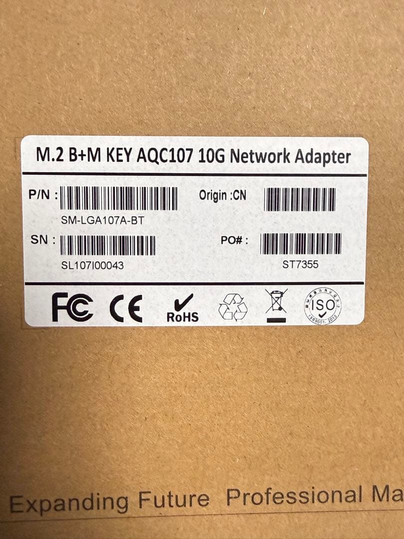 AQC107 M.2 B+Mキー 10GbE LAN 10G