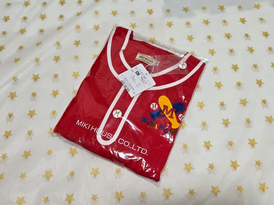 MIKIHOUSE 赤 クマ刺繍 Tシャツ120
