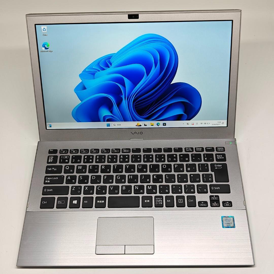 【VAIO】VJS 高性能i7 SSD256GB 8GB シルバー ノートPC