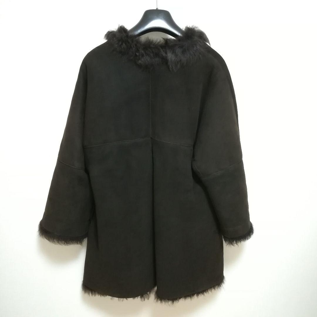 チンクアンタ　ムートンコート　ムートンジャケット　ファーコート　本革　ブラウン