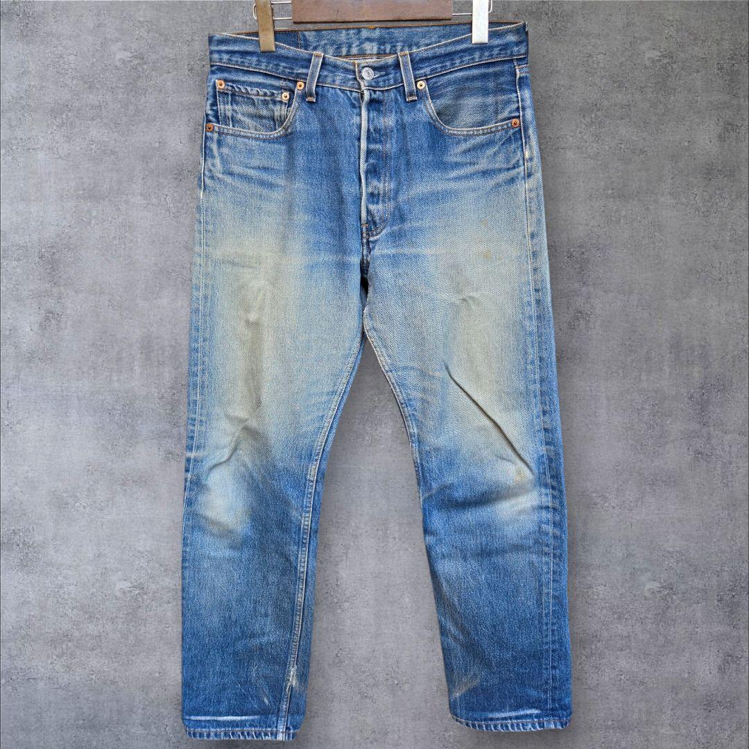 最高峰!! バレンシア製 Levi's501xx W32 555 濃紺 鬼ヒゲ