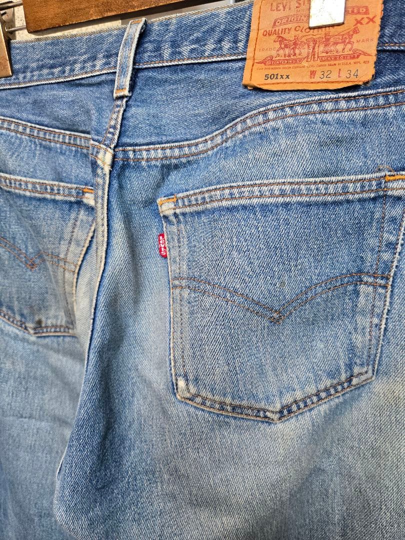 最高峰!! バレンシア製 Levi's501xx W32 555 濃紺 鬼ヒゲ