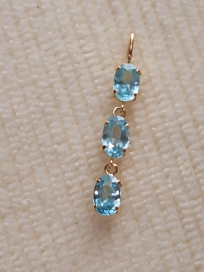 K18YG　ブルージルコン　ペンダントトップ