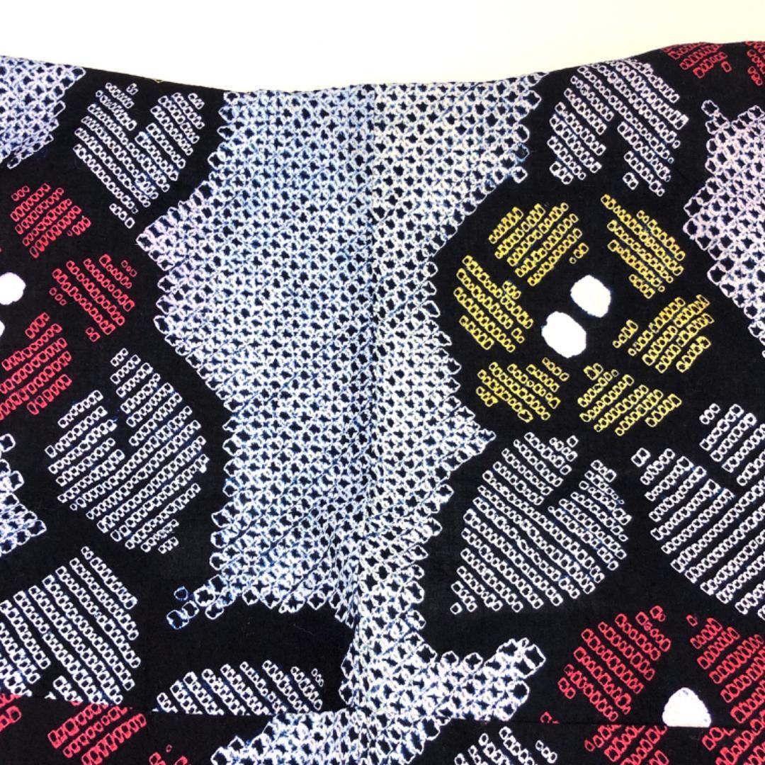 ☆ 夏着物 浴衣 有松鳴海本絞り 花柄模様 濃紺色 K-5090