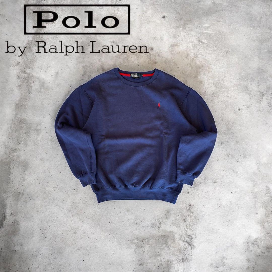 90s Polo by Ralph Lauren 茄子紺色 スウェット M