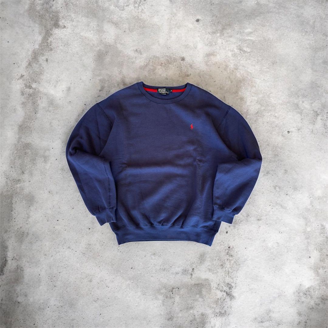 90s Polo by Ralph Lauren 茄子紺色 スウェット M