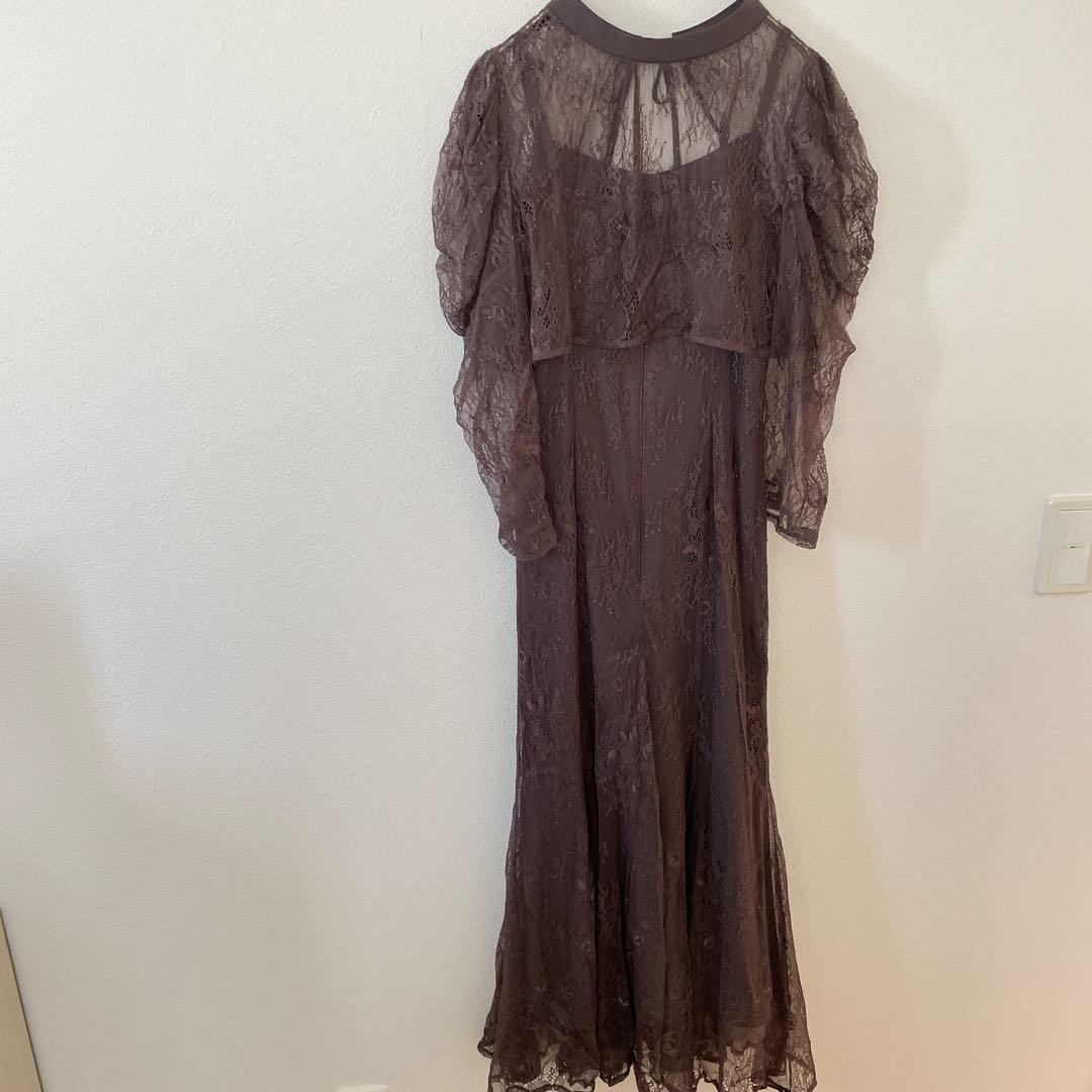 Dorry Doll ボレロレイヤーレースドレス　チャコールグレー　結婚式