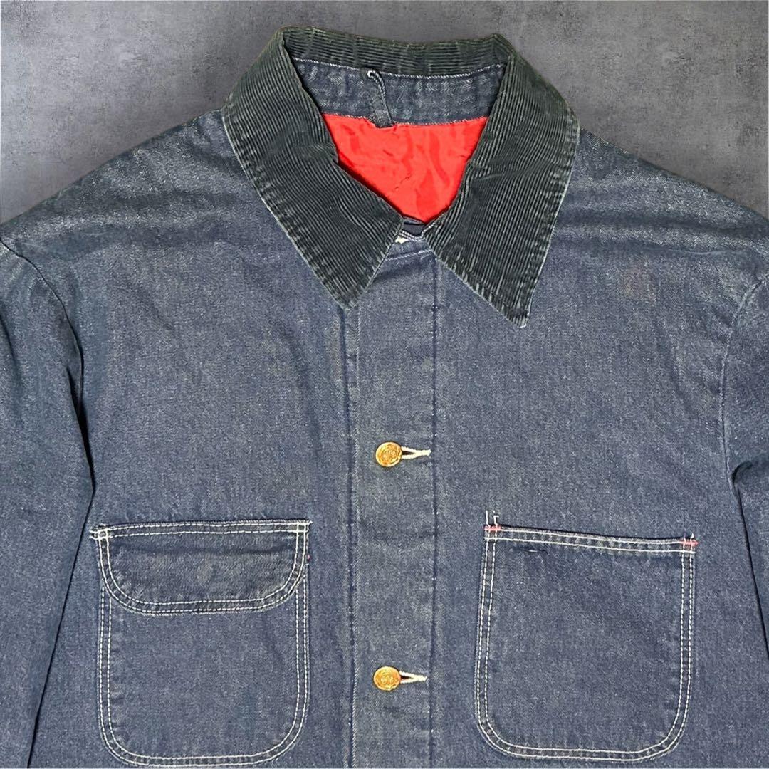 70s 80s USA製 ラングラー 濃紺 デニム カバーオール bigben