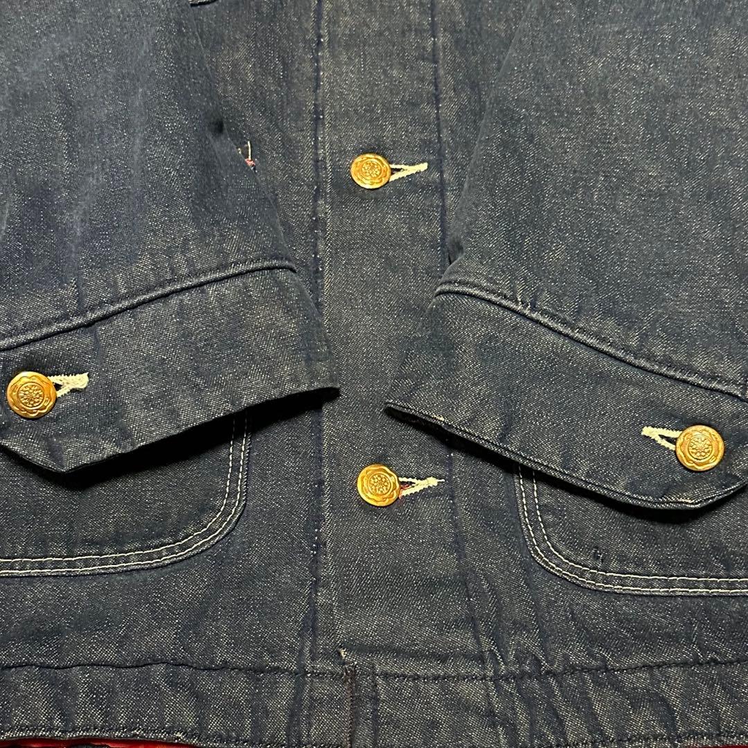 70s 80s USA製 ラングラー 濃紺 デニム カバーオール bigben