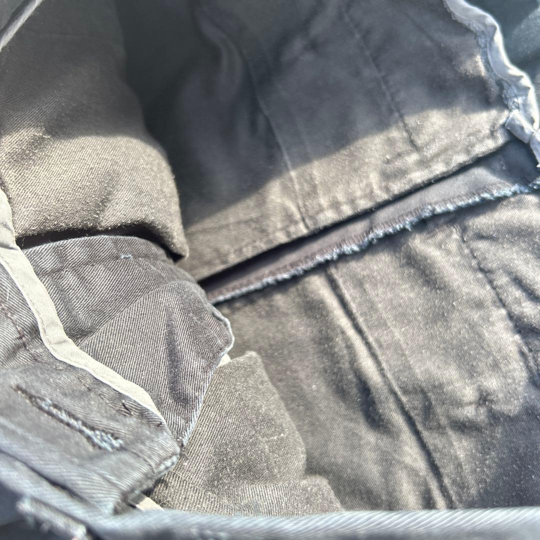 超極太 裾幅26cm ツータックチ Lee チノパン ブラック 30×28