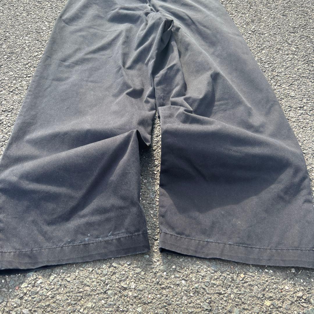 超極太 裾幅26cm ツータックチ Lee チノパン ブラック 30×28