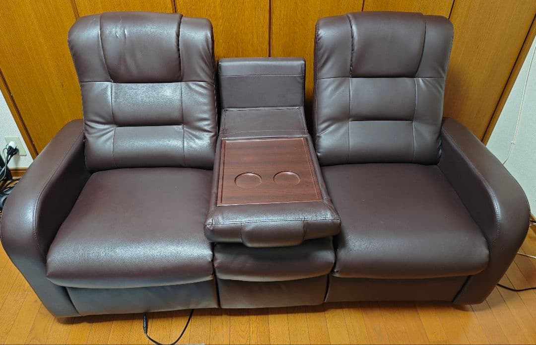 電動リクライニングソファ　3人掛け