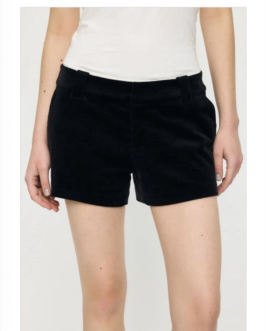 MOUSSY LOW WAIST VELVET ショーツ⌘ブラック１