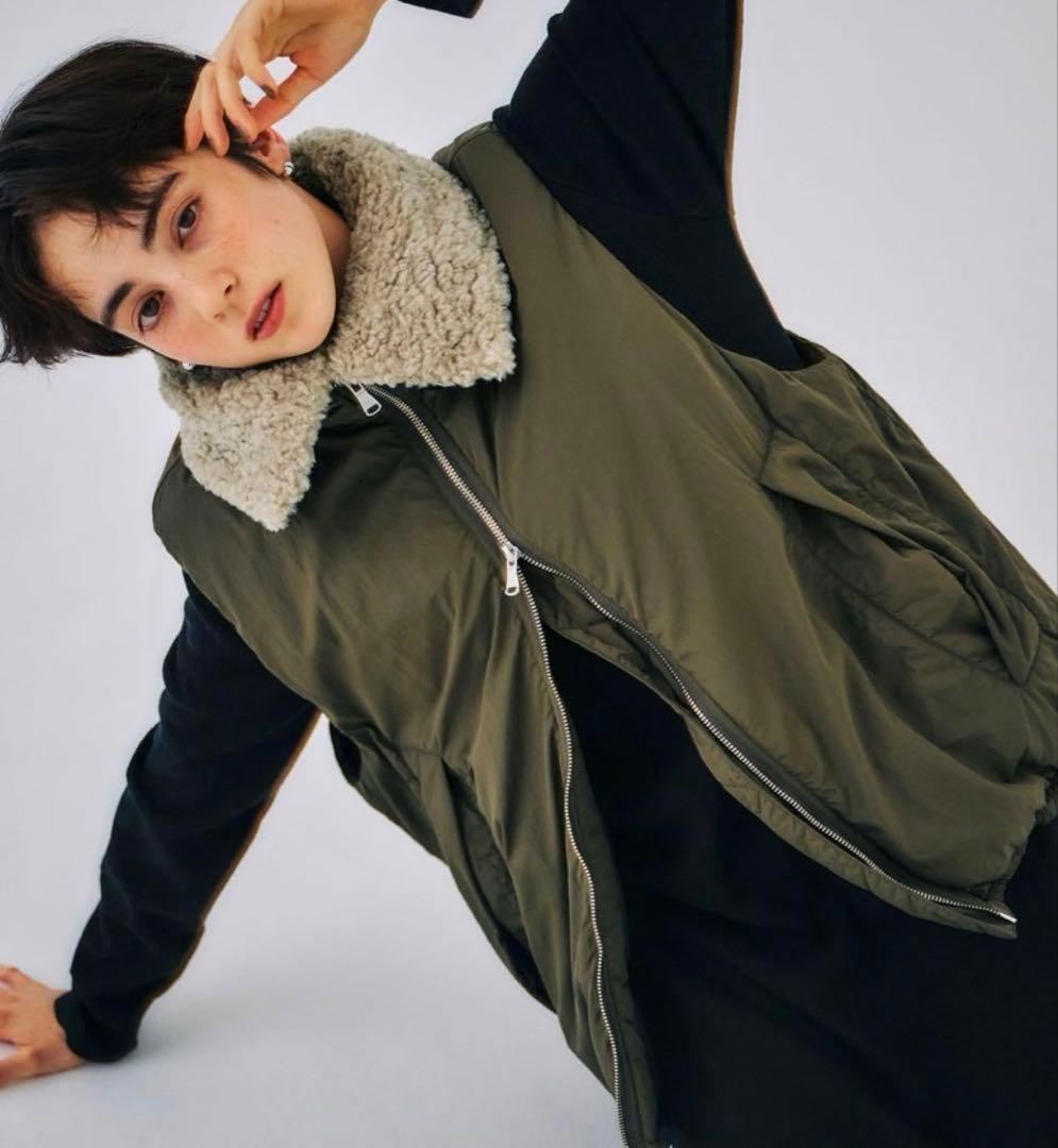 ADAM ET ROPE' マルチWAYミドル丈ボアコンビブルゾン