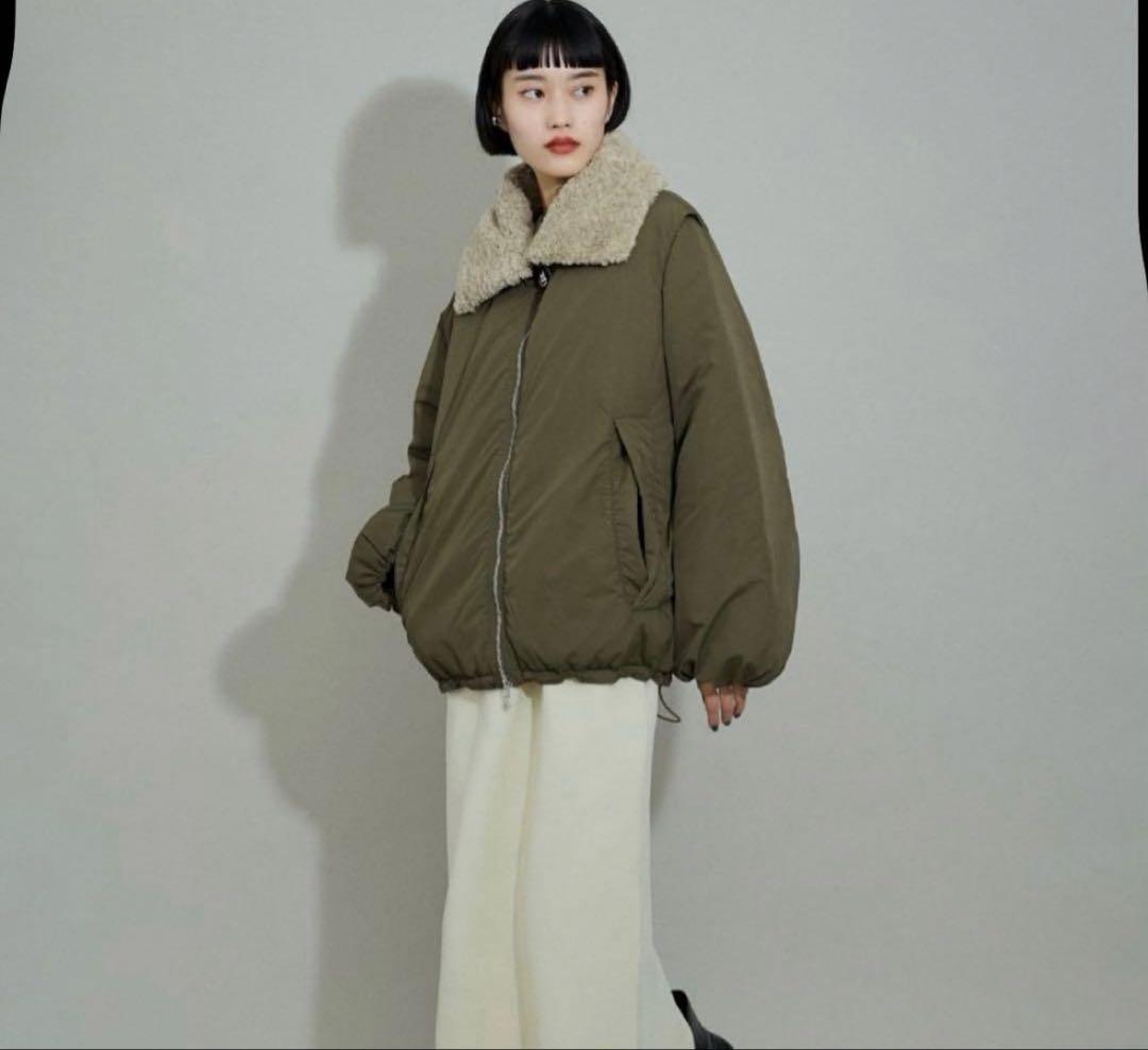 ADAM ET ROPE' マルチWAYミドル丈ボアコンビブルゾン