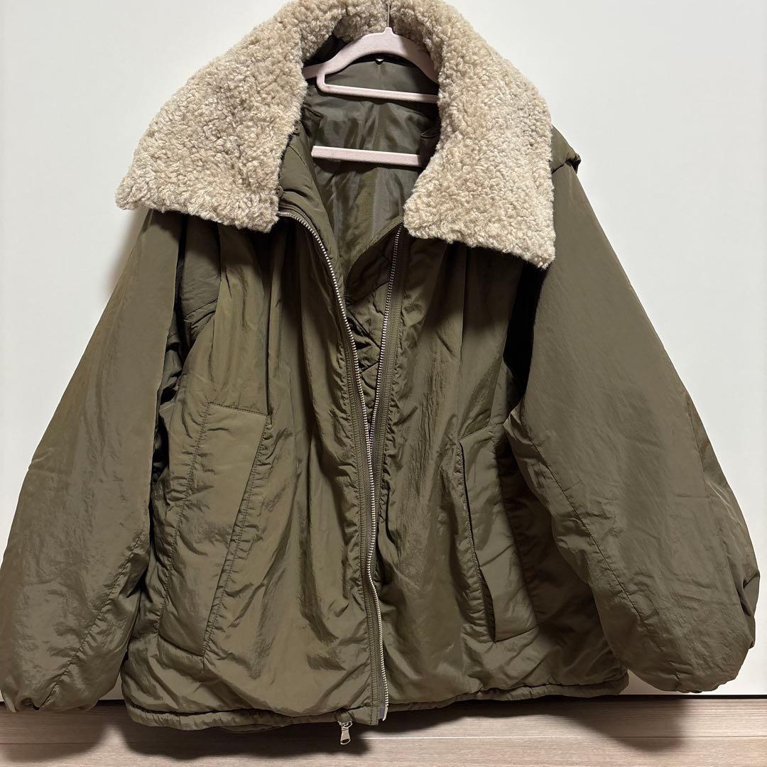 ADAM ET ROPE' マルチWAYミドル丈ボアコンビブルゾン