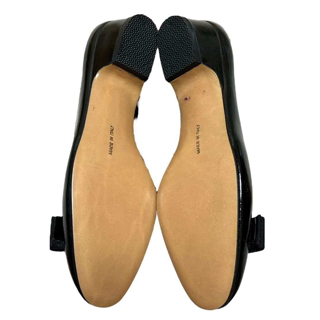 未使用品　salvatore ferragamo ヴァラリボンパンプス　ブラック