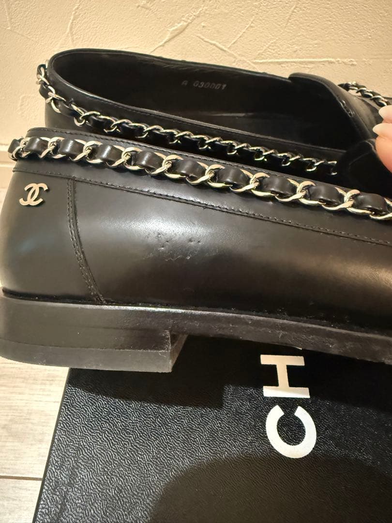 i*o様 CHANEL シャネル　チェーン　ローファー　ブラック