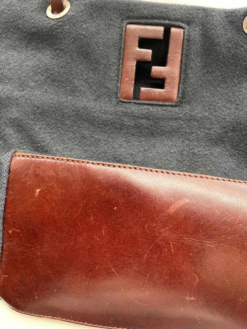 FENDI カシミアトートバッグ