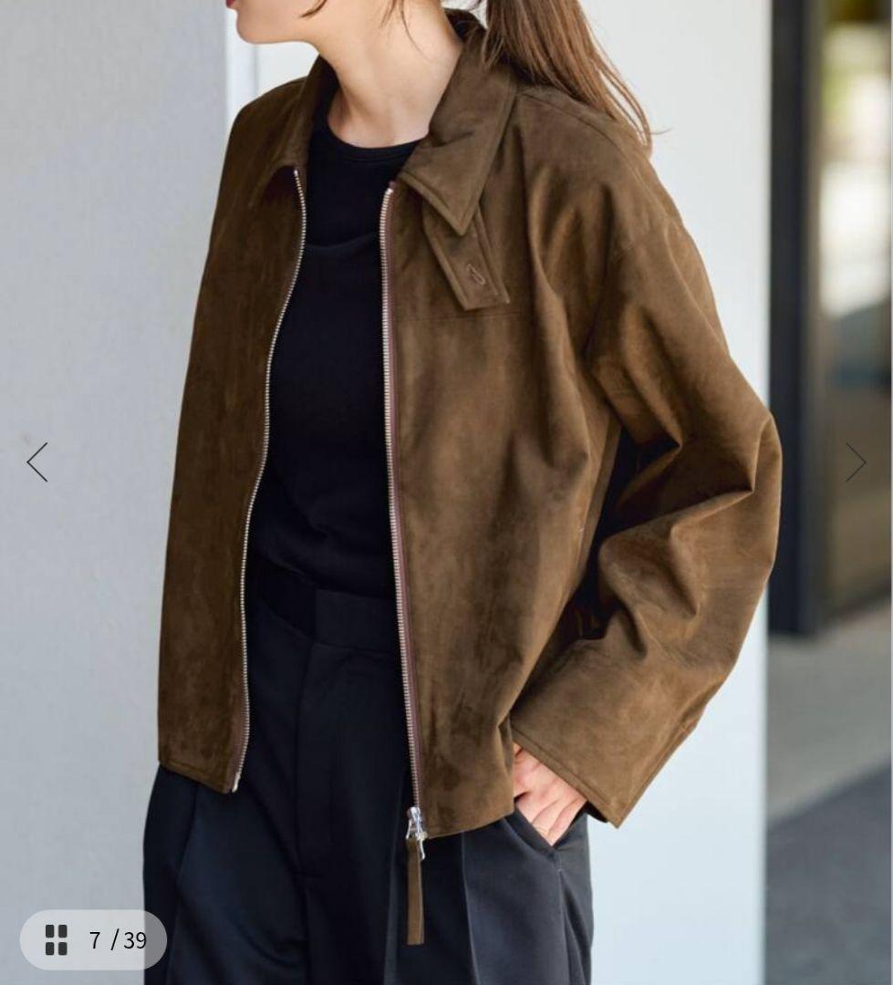 フレームワーク☆FRAMEWORK☆フェイクスエードブルゾン