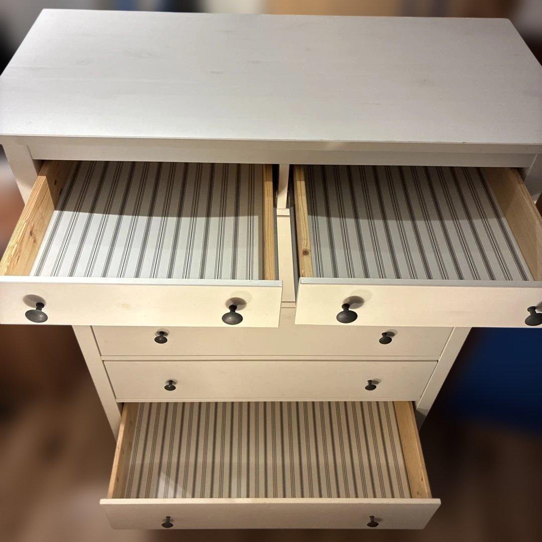 IKEA HEMNES チェストヘムネス5段　ホワイト 姫系 定価69,990円