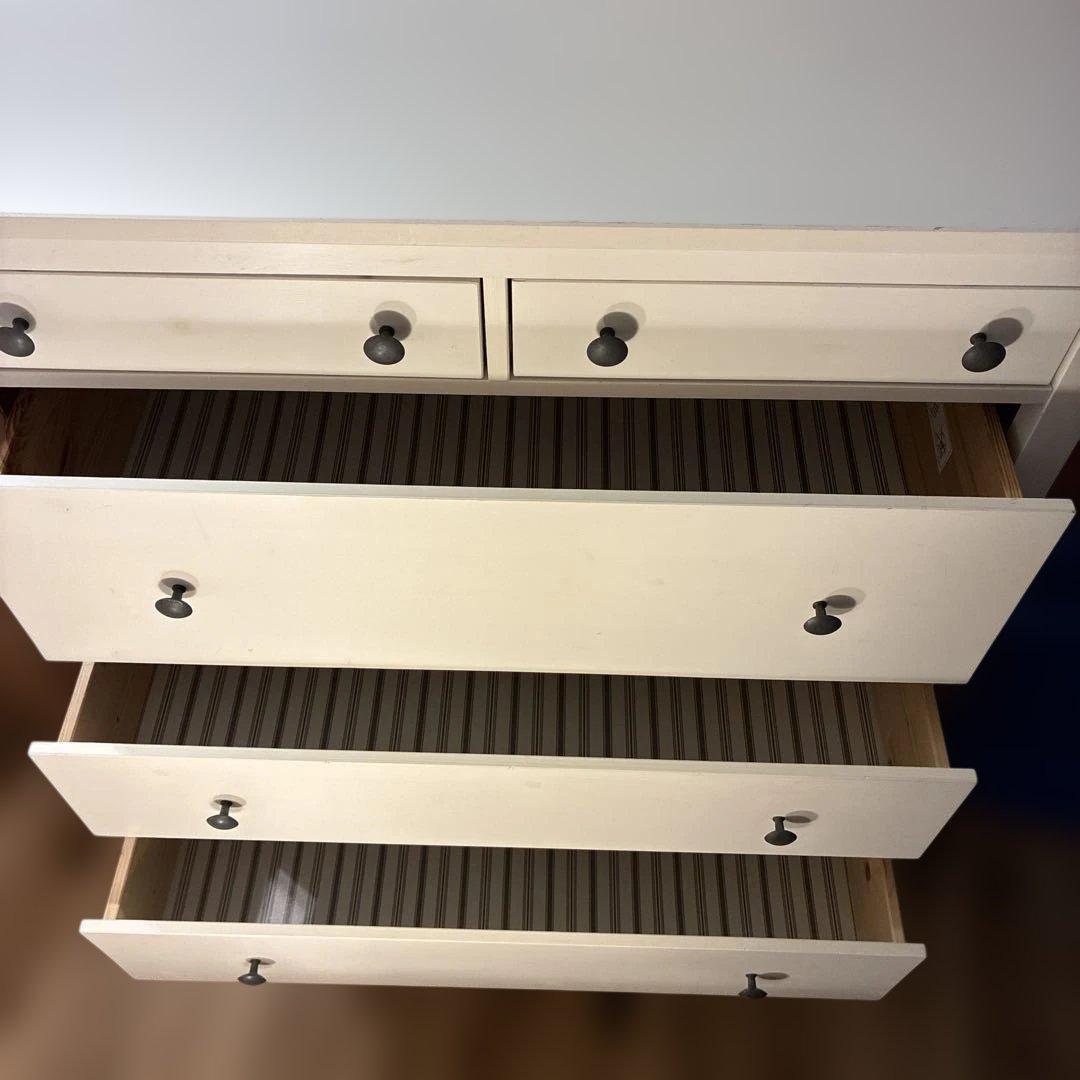 IKEA HEMNES チェストヘムネス5段　ホワイト 姫系 定価69,990円