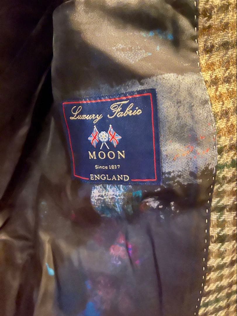 PSポールスミスMOON製ツイード　テーラード　ガンクラブチェックジャケット　L