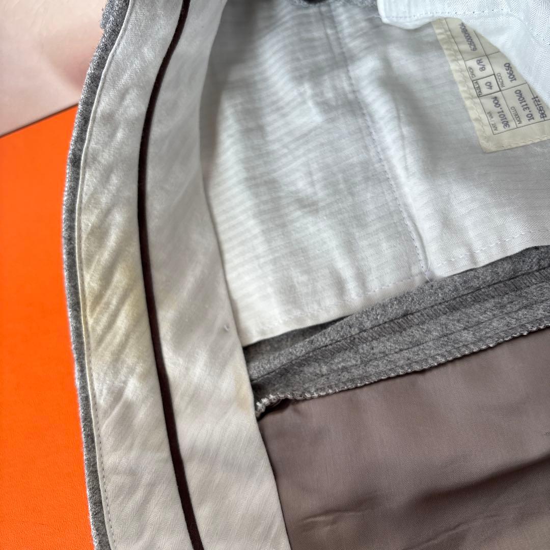 HERMESエルメス　上質なウール100% メンズ　スラックス　イタリア製