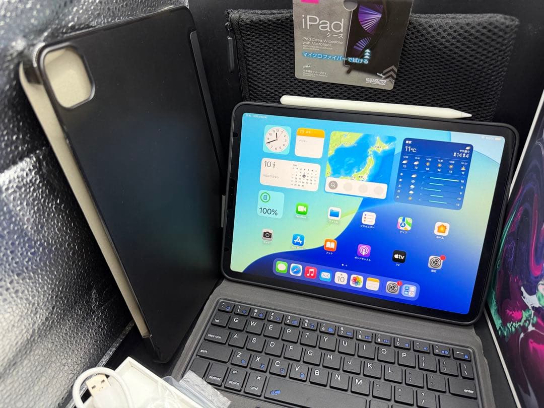 美品ipad pro 11インチ ペーパーシートペンシルマジックキーボード箱等