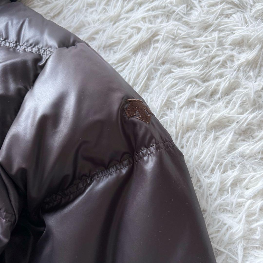 DESCENTE デサント ダウンロングコート ブラウン 光沢 手洗可 L