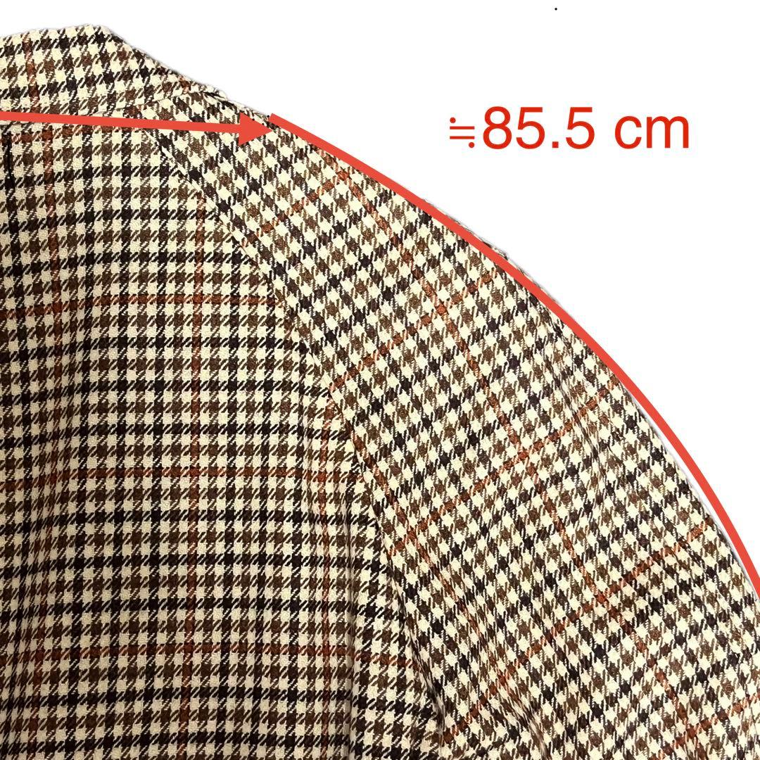 t*o様 48 L BEAMS ウール チェック ブレザー ブラウン / 日本製