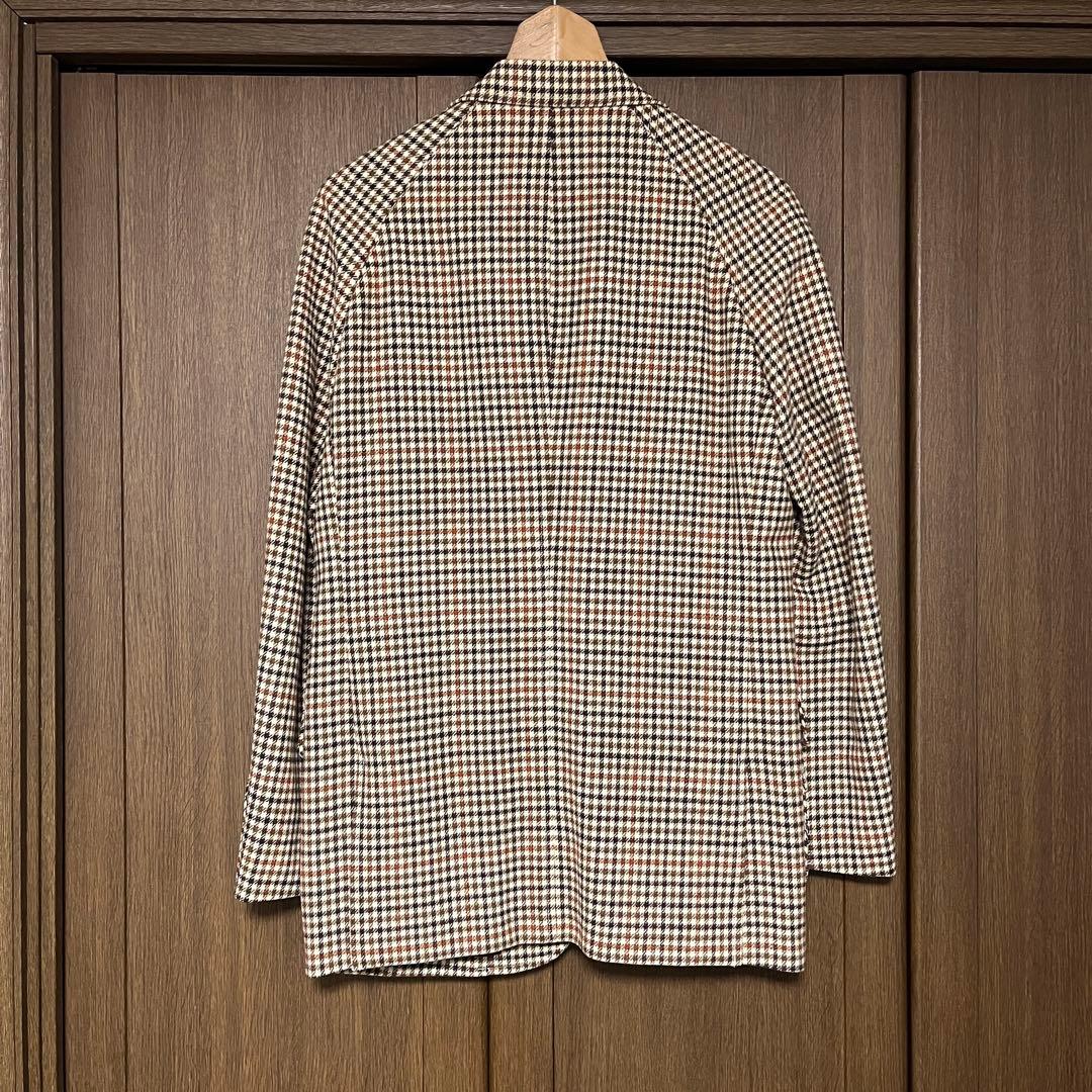 t*o様 48 L BEAMS ウール チェック ブレザー ブラウン / 日本製