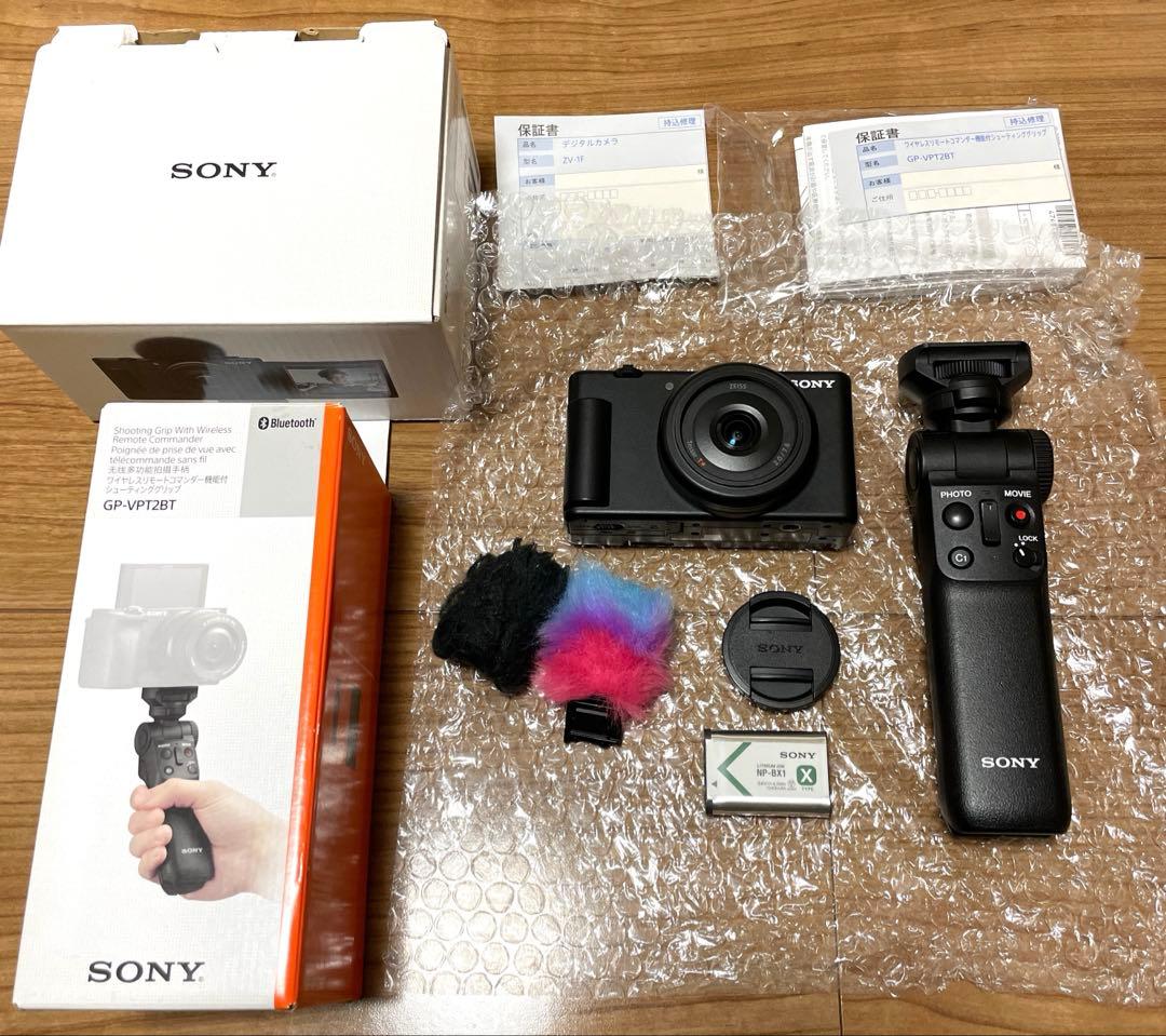 【美品】SONY VLOGCAM ZV-1F & シューティンググリップ セット
