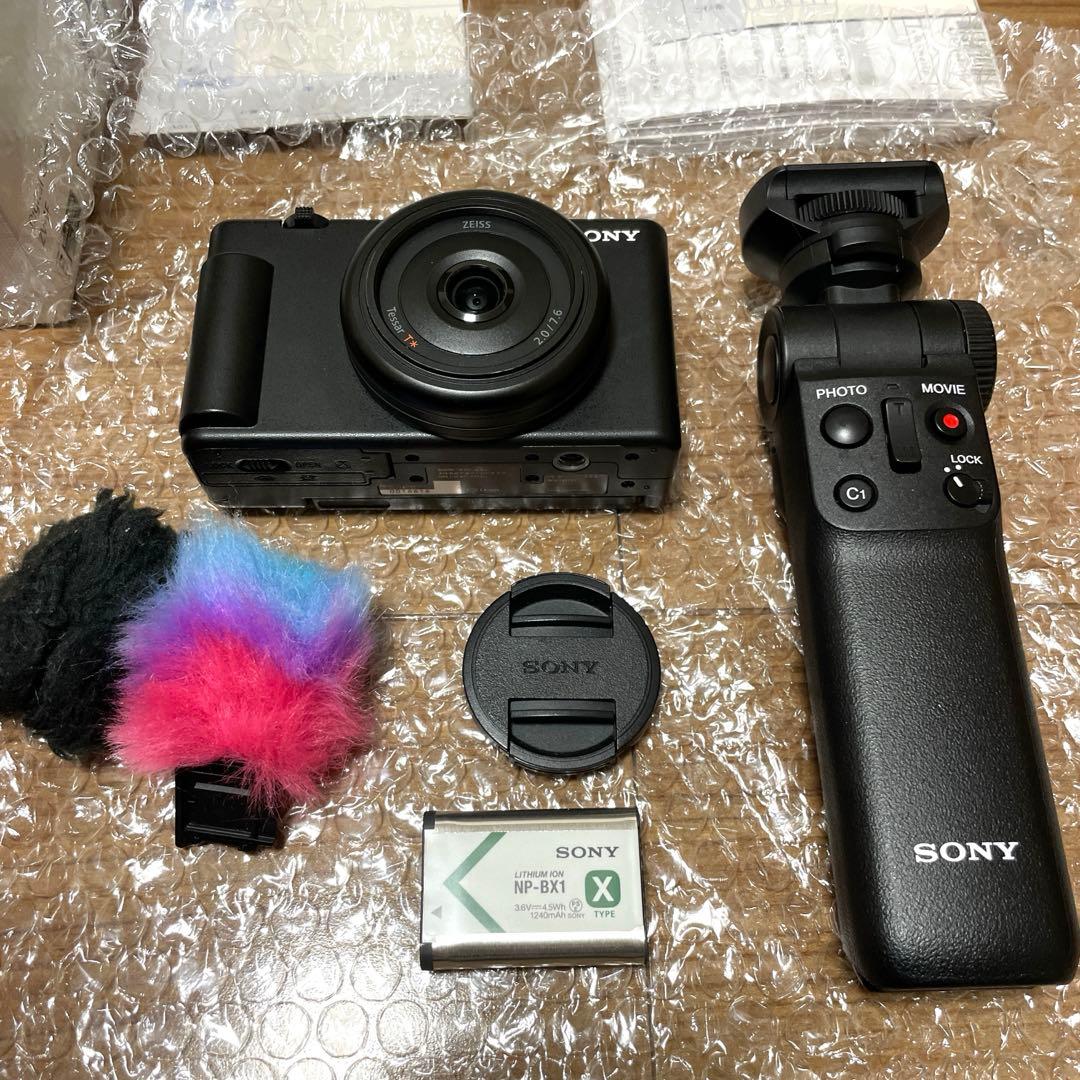 【美品】SONY VLOGCAM ZV-1F & シューティンググリップ セット