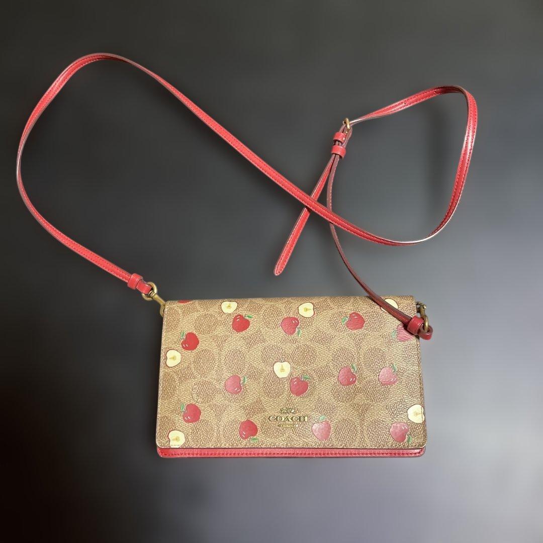 ゆずお値下げCOACH リンゴ柄 クラッチバッグ