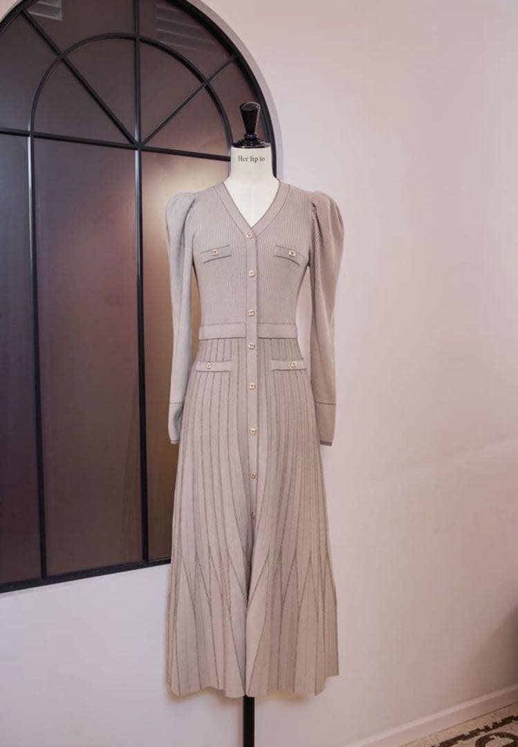 ワンピース Suite Room Knit Long Dress herlipto