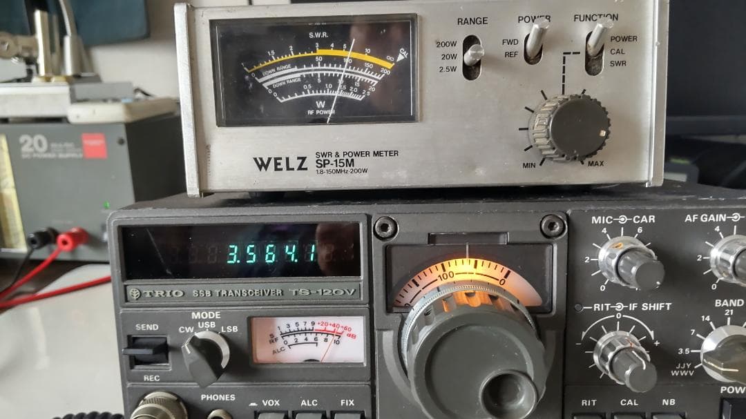 トリオTS-120V HF10W 機の修理品+マイク FT8入門に？