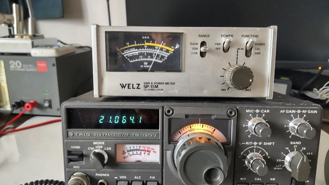 トリオTS-120V HF10W 機の修理品+マイク FT8入門に？