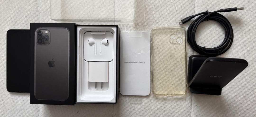 iPhone11Pro 256GBスペースグレイSIMフリー箱・付属品・充電器付