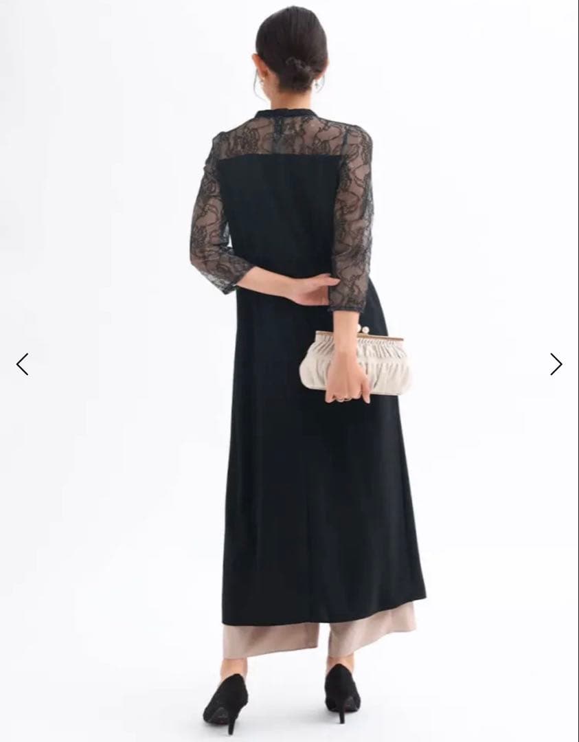 パンツレイヤードスリットドレス