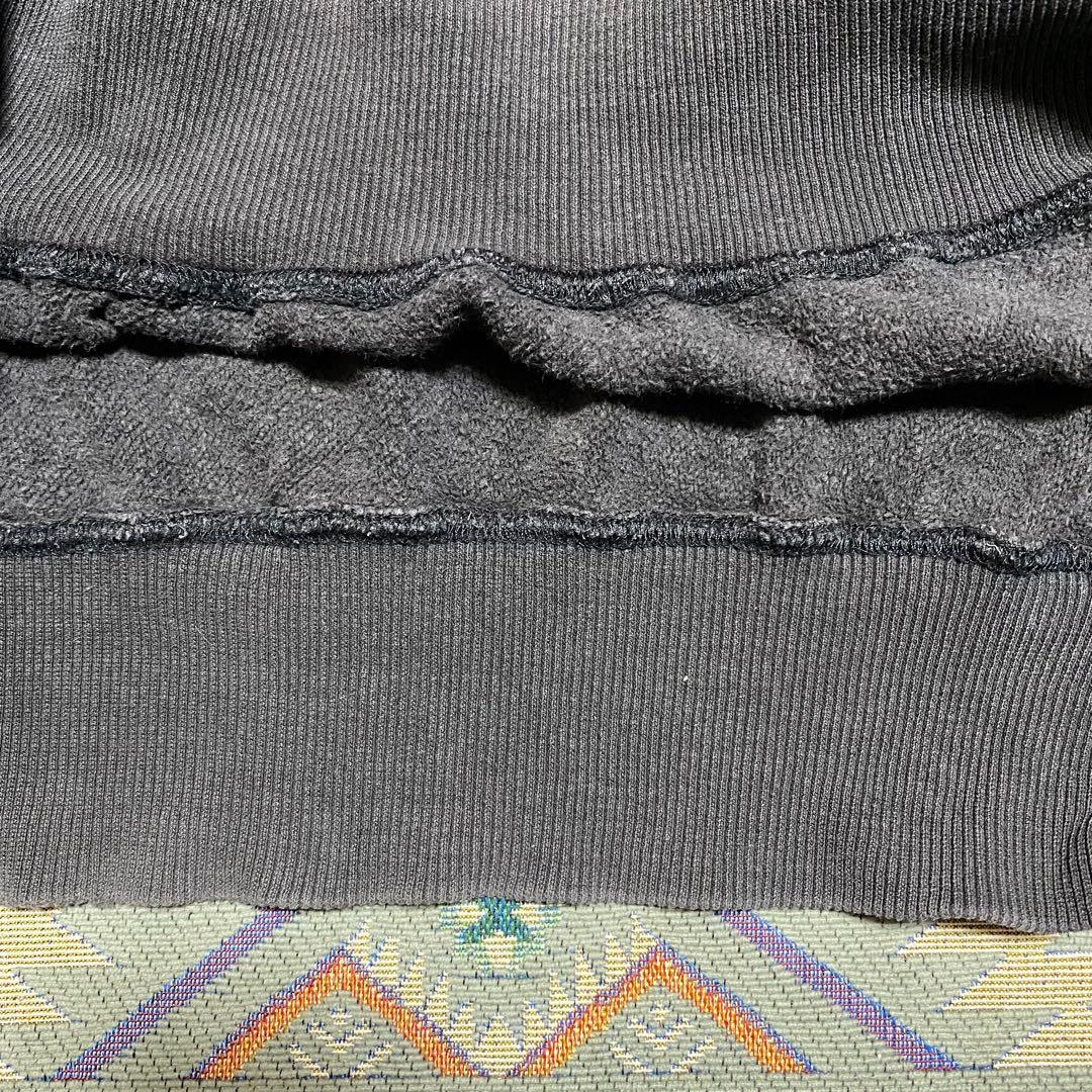 l*0様 ヴィンテージ　スウェット　3段プリント　フェード　炭黒　サイドリブ