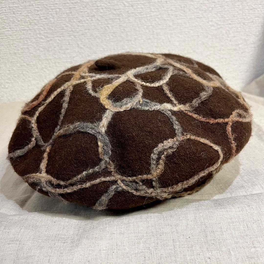 超レア✨高級 complitベレー帽 CA4LA ウール イタリア製 帽子 茶