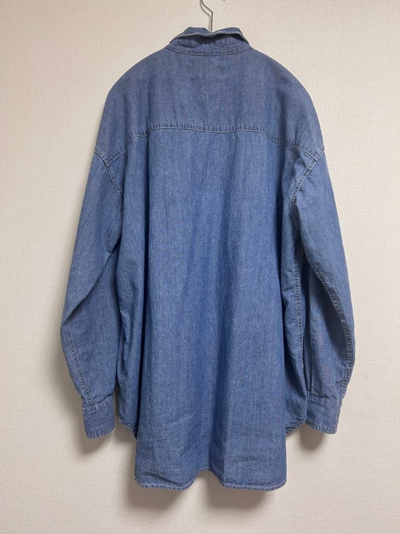 【LAppartement】レミレリーフ　リラックスシャツ　ブルー