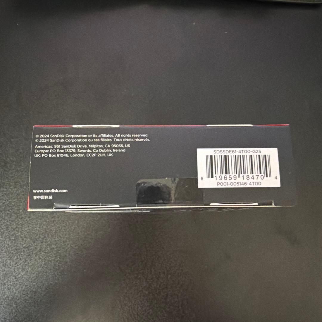 【新品未使用】SanDisk Extreme Portable SSD 4TB