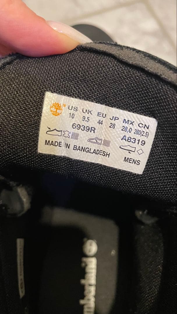 Timberland ブラック ミッドカットブーツ　ティンバーランド