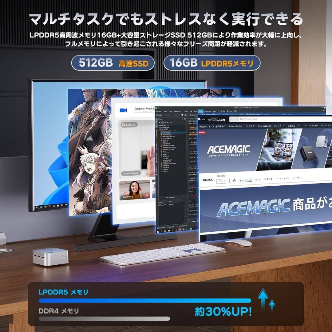 ❣️新品❣️ミニpc n100 mini pc 高速動作 12GB DDR5
