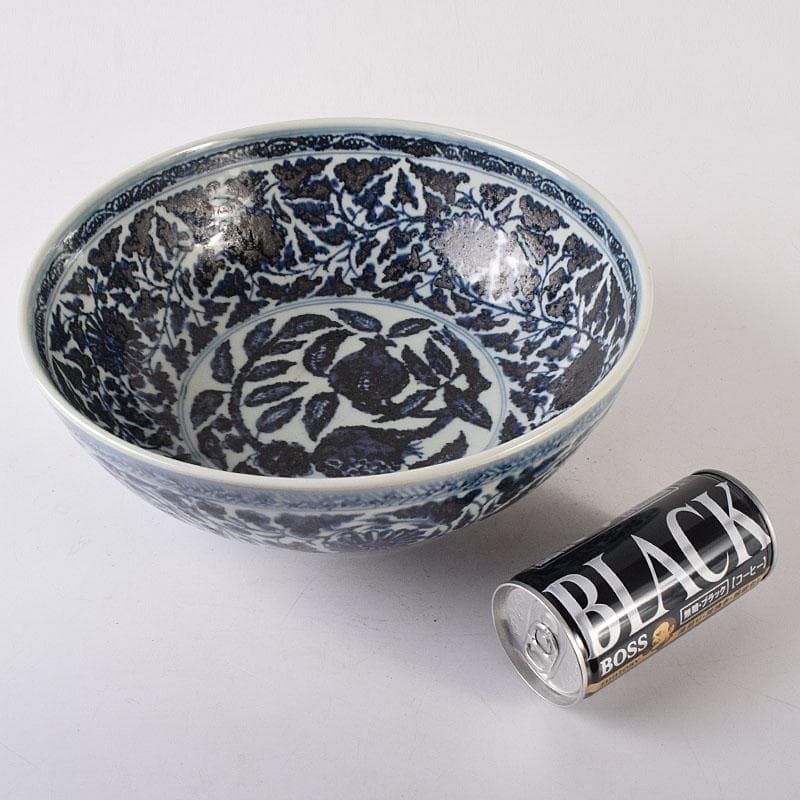 Qucollect　中国　青花　纏枝花弁文　大鉢　M　R8190