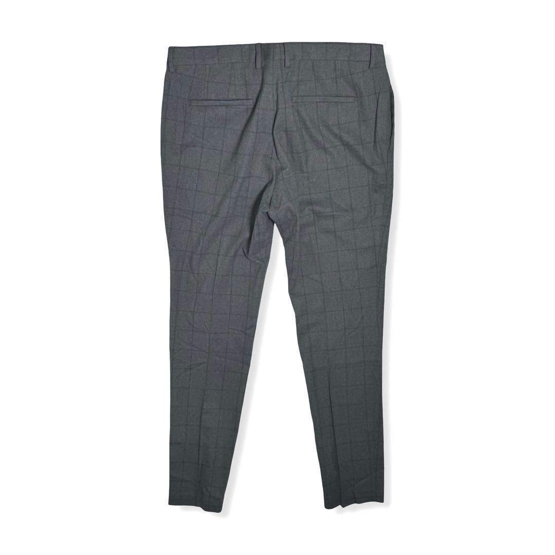 ZARA｜4wayストレッチグレーチェックシングルスーツセットアップ