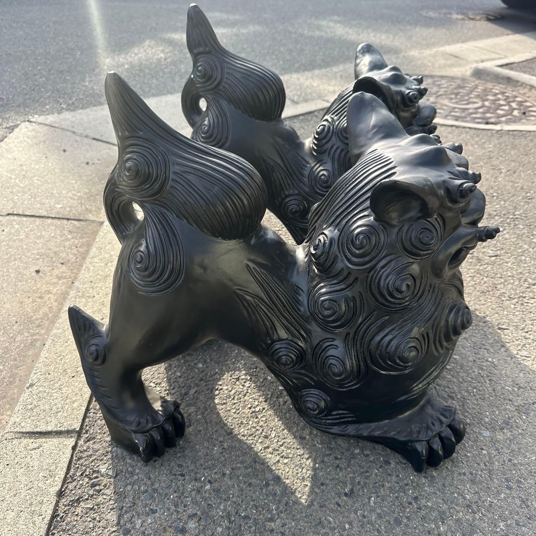 シーサ　シーサー　特大　陶器　大型　沖縄　魔除け　狛犬　置物　縁起物　石敢當